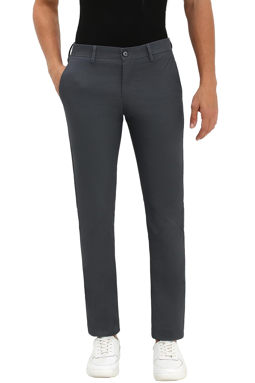 allen solly Men Mid Rise Regular Fit Casual Trousers Pants-picture-38