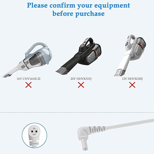 Miniatura 3 de MULTIM 15V 90627870 Fuente de alimentación de vacío de mano compatible con Black and Decker Dusbuster Aspiradora de mano HHVI315JO42 Reemplazo