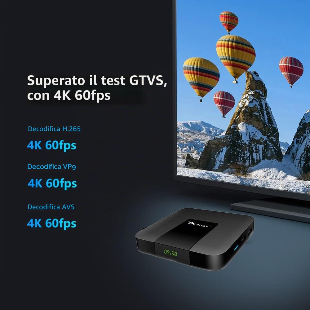 Android 11.0 TV Box, TX3 Mini Plus Amlogic S905W2 Quad Core RAM 4GB ROM 32GB Dual WiFi 2.4G/5.8G BT4.2 4K 6K AV1 Home Smart Media Player Android 11.0 TV Box Tanix Set top box