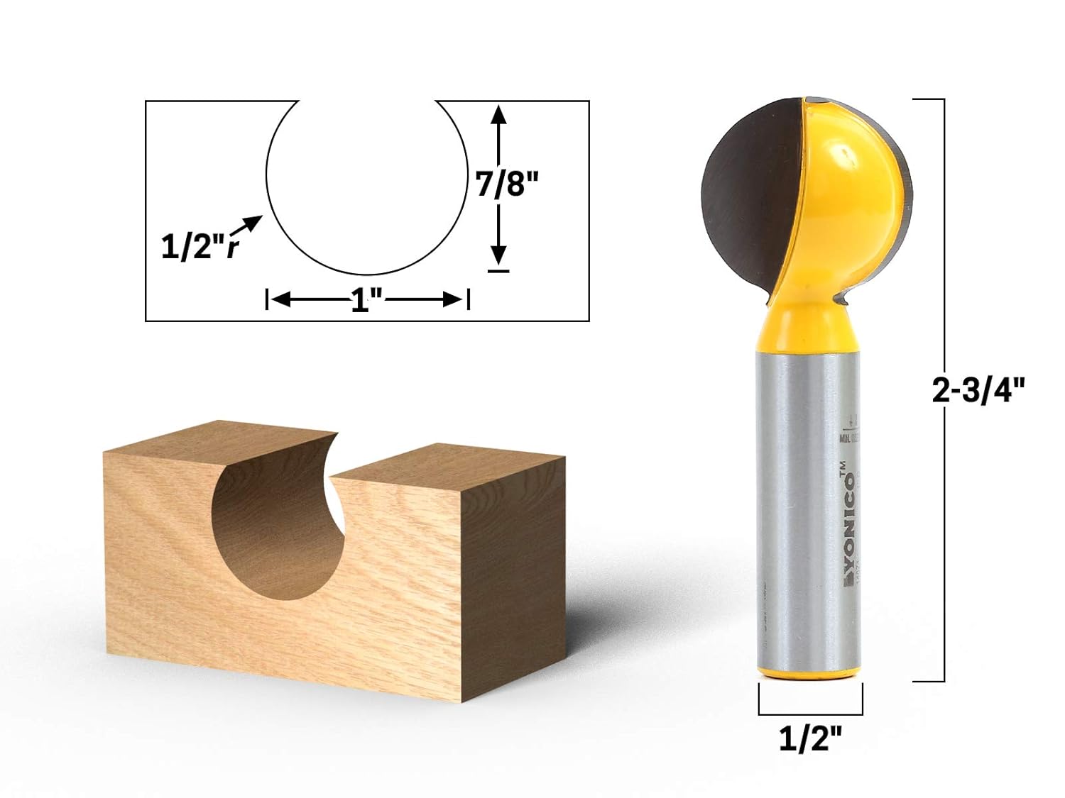 Cheapest 🛒 Yonico Groove Ball End Router Bit Set 4 Bit 1/2-Inch Shank 14471 🔥 Flash Sale Yonico Groove Ball End Router Bit Set 4 Bit 1/2-Inch Shank 14471