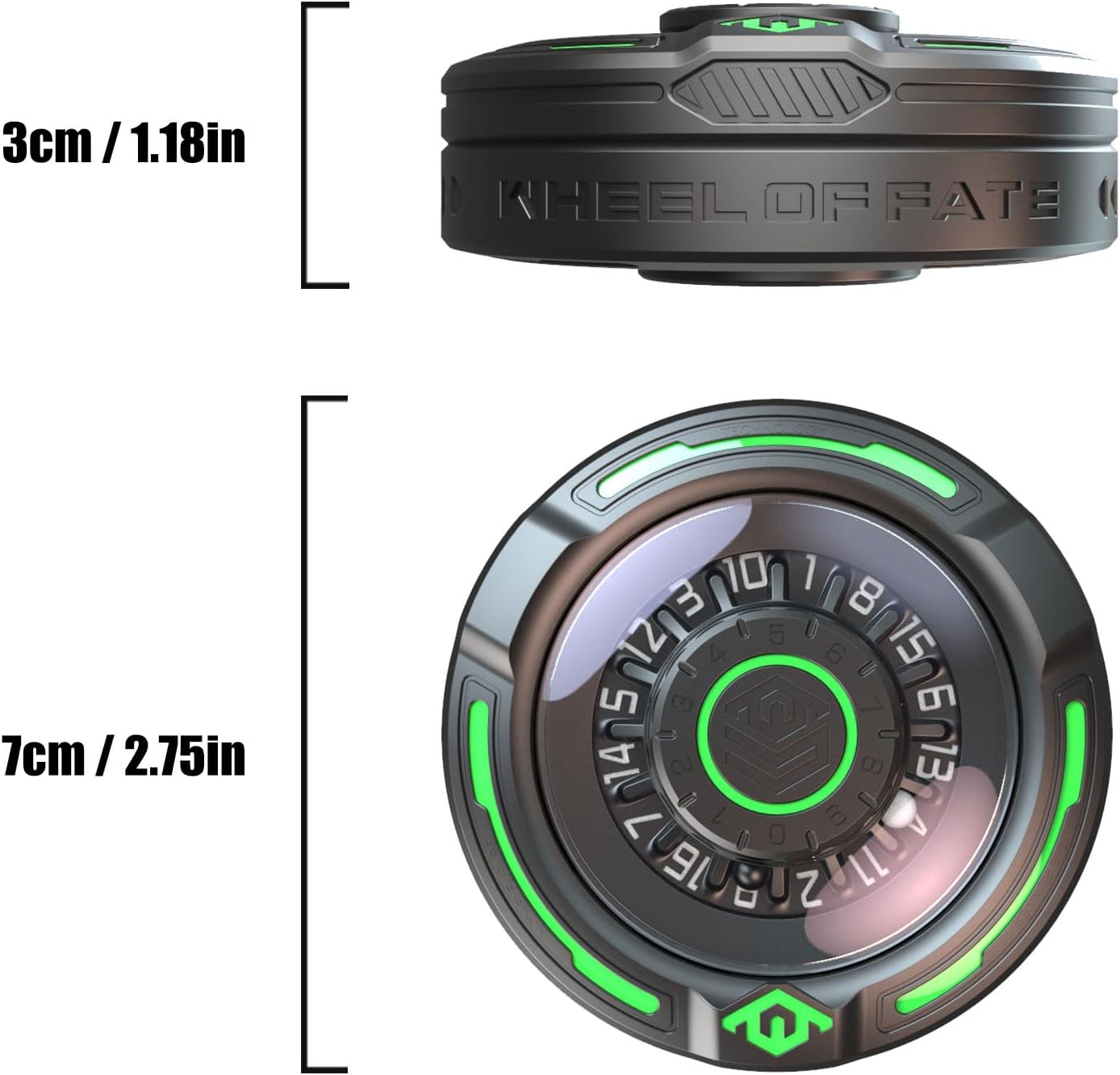 Fidget Spinner for Adults and Kids - Stress Anxiety ADHD Relief Toy, Spinning Decision-Making Gift (Black)