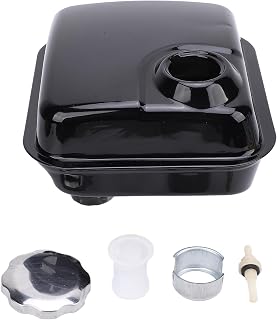 Mini Bike Gas Tank, 3L 0.81 Gallon Iron Fuel Tank, Stainless Steel Cap Gas Tank with Oil Outlet Adapter Replacement for 5.5 6.5 Kart