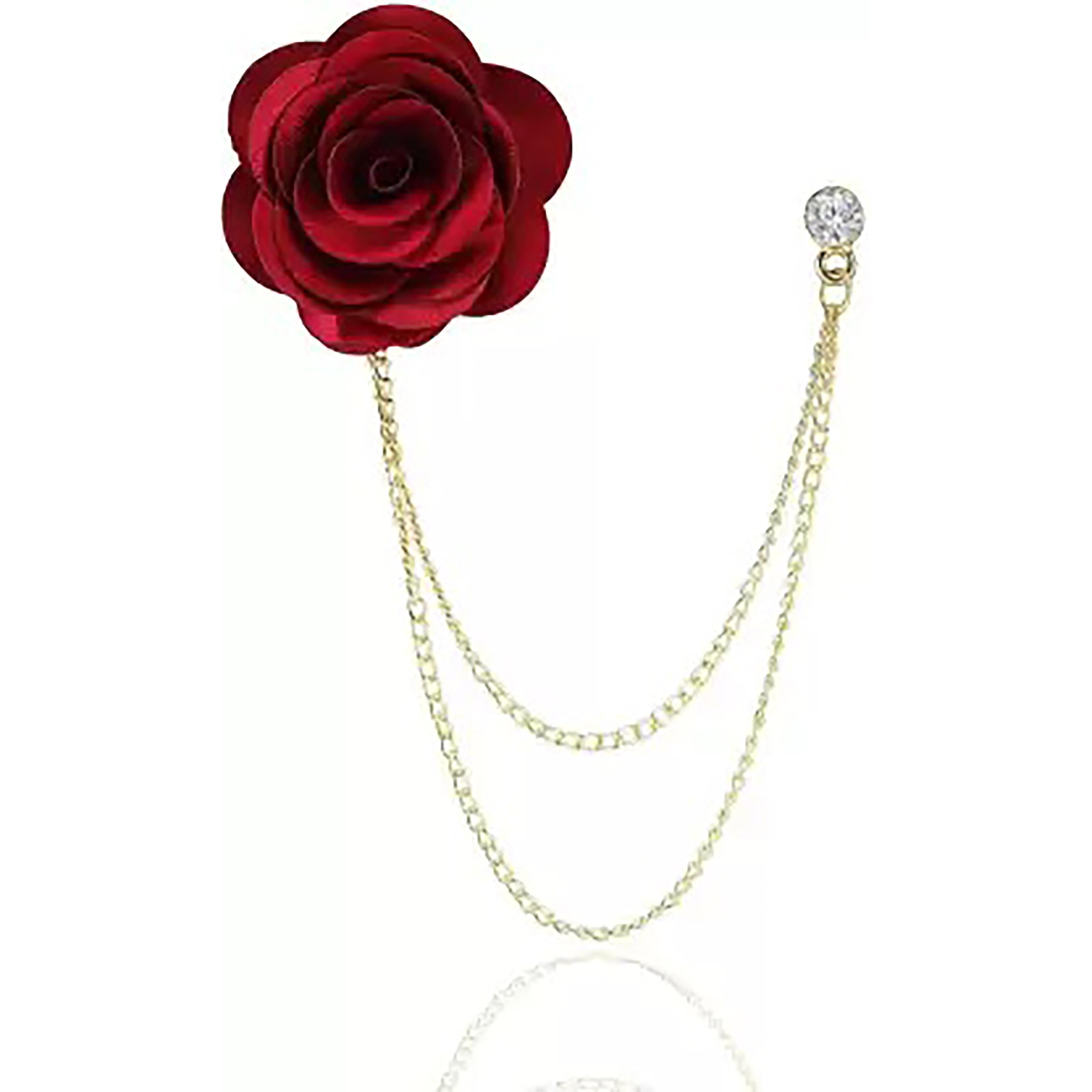 Marvel Panjatan Red Fabric Rose With Golden Chain Pin Brooch For Unisex (B07B8Q5PRP) Amazon Price History, Amazon Price Tracker