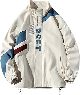 Men's Varsity Jacket Vintage Letter Print Motorcycle Jacket Oversized Patchwork Unisex Streetwear