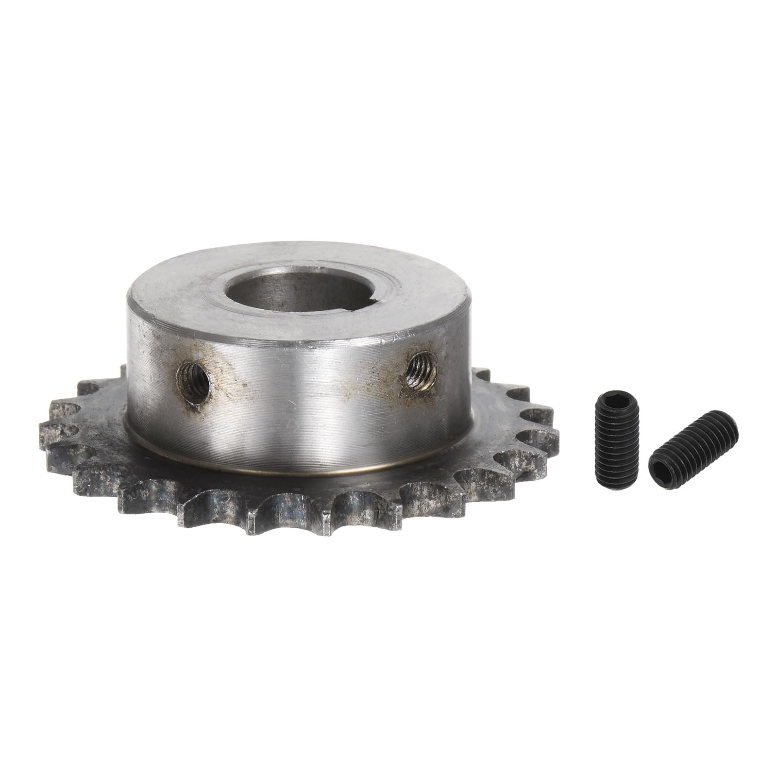 uxcell ISO/DIN 06B-1 Roller Chain Sprocket B Type 20mm Bore, 3/8" Pitch, A3-Steel Single Strand Roller Sprocket Hardened 23 Tooth