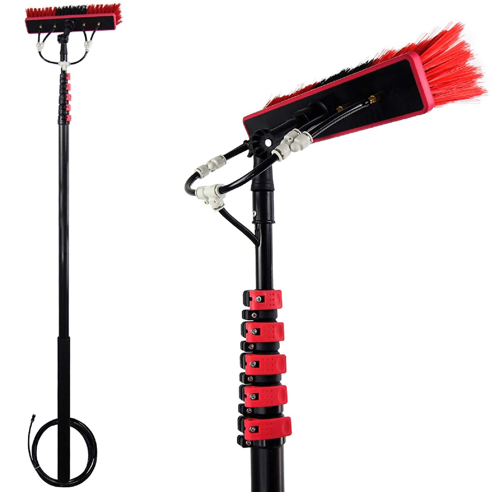 Pulizia Pannelli fotovoltaici Kit Pulizia Pannelli fotovoltaici Spazzola Pannelli fotovoltaici,lavavetri telescopico pulisci vetri,Asta per la Pulizia delle finestre, Kit per la Pulizia dell