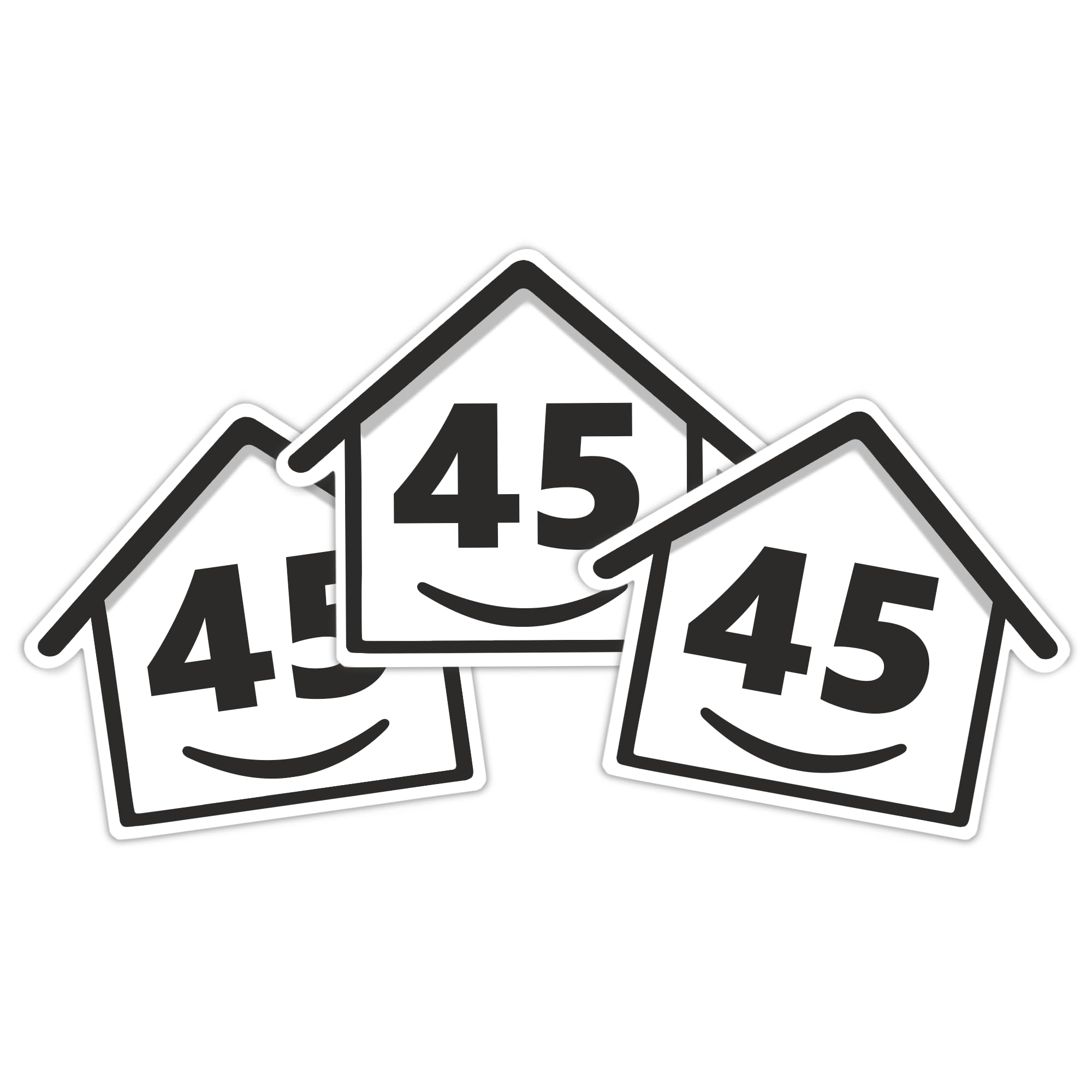 3 x Bin Numbers for Wheelie Bins, 1-99, 15cm ‘Happy House’ Design Dustbin Stickers, Easy Application Stick On Number Stickers - Weatherproof Self Adhesive Vinyl, Black (21) — view 63