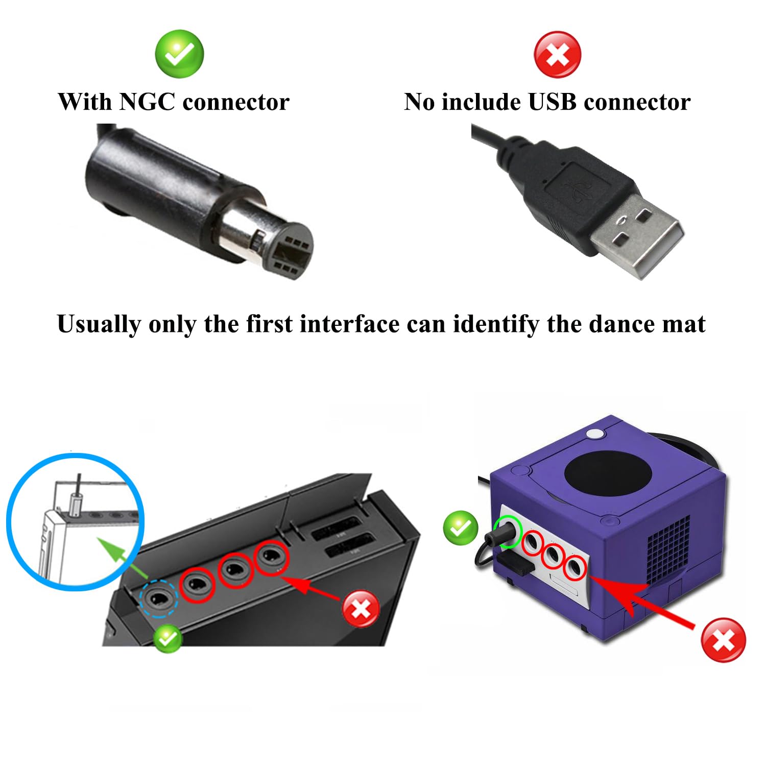 OSTENT Antiscivolo Tappetino da Ballo per Nintendo Wii Gamecube NGC Console Giochi di Danza Sportiva