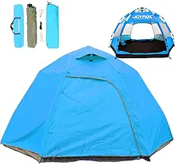 Joyfox Tenda hexagonal extragrande, iglu de acampamento, tenda automática para 5 a 8 pessoas, 280 x 280 x 155 cm