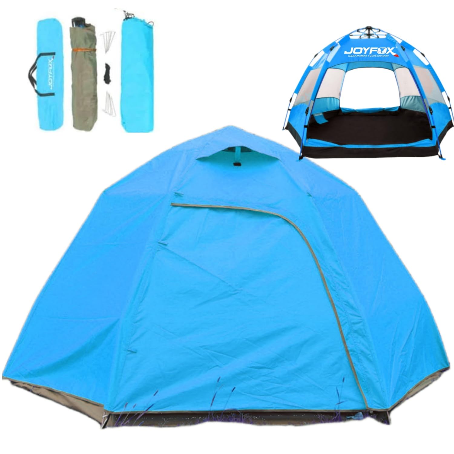 JOYFOX Barraca Automática Hexagonal 270x270cm Impermeável 3000mm