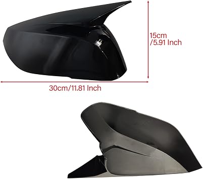 Gloss Black Side Mirror Caps for Accessories, Driver & Passenger Side Mirror Compatible with Infiniti Q50 Q60 Q70 Q50S Accessories