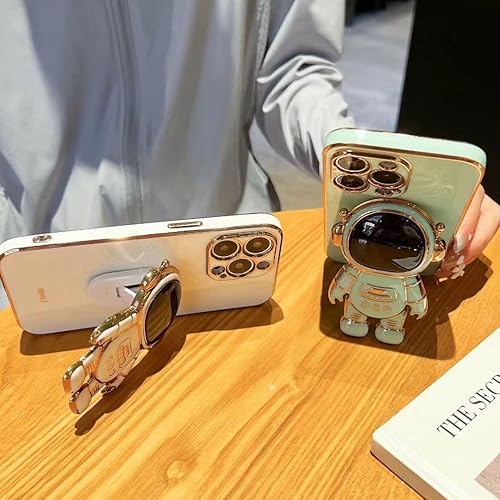 Miniatura 6 de Spevert Funda para iPhone 15 Pro Max con soporte de astronautas protección militar contra caídas Protección completa de lente de cámara a prueba de