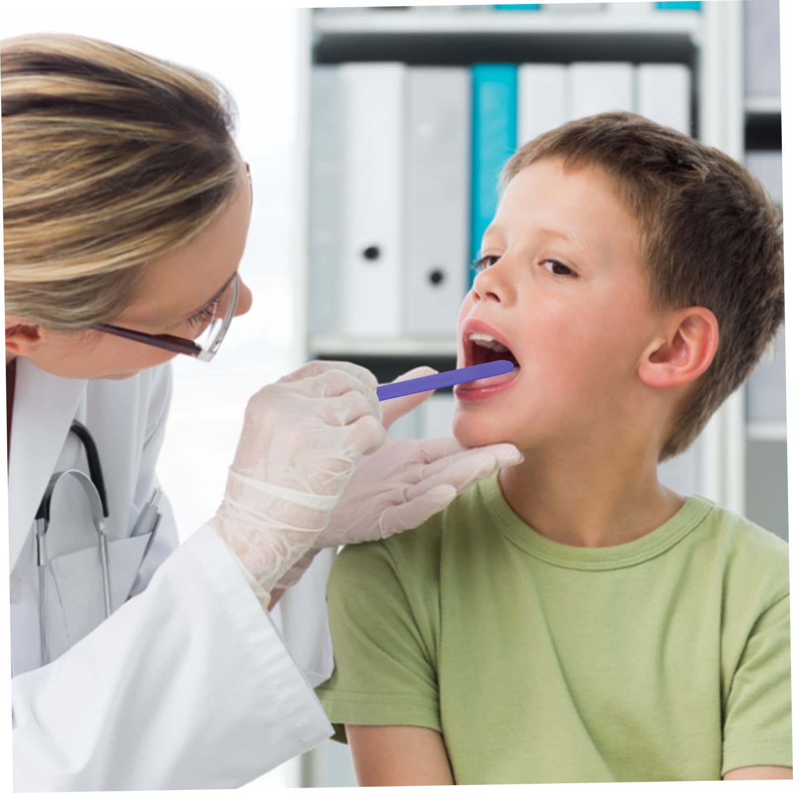 COSMEVIVI 2sets 100 Count Reusable Smooth Depressors for Clinical Use Craft Sticks 25pcs*2