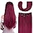 14 Clip in Hair Extensions Remy Human Hair for Women - Silky Straight Burgundy Real Hair Extensions Clip ins 58grams 4pieces (14inches, Burgundy)