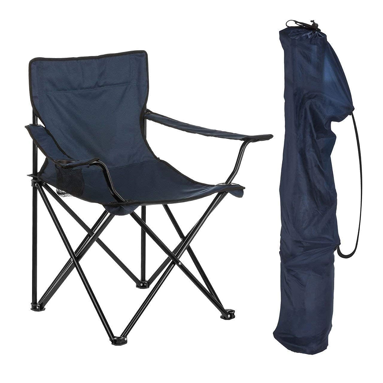Portable Foldable Camping Chair with Nylon Fabric for Fishing Beach, Travelling, Lawn, Patio Picnic Outdoor Chairs. Camping Chair with Armrest Folding with Cup Holder, for Adults-image-20