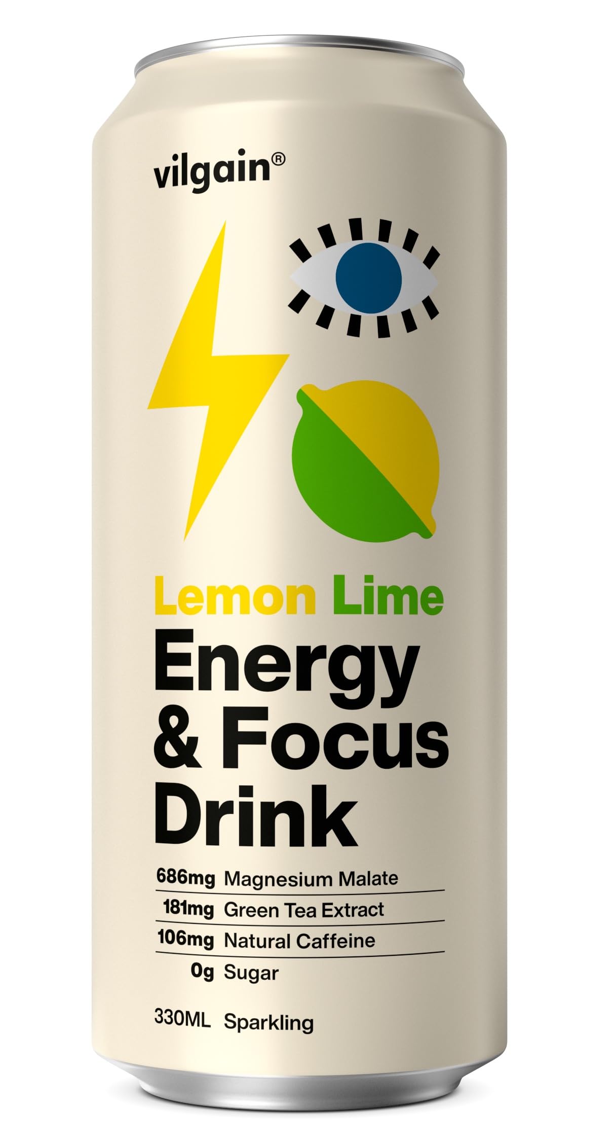 Vilgain Energy & Focus Drink ⁠–⁠ Lemon and lime