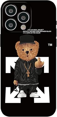 Funda compatible con iPhone 15 Pro Max para niños, diseño divertido y estético de goma de gel de silicona suave a prueba de golpes, protección