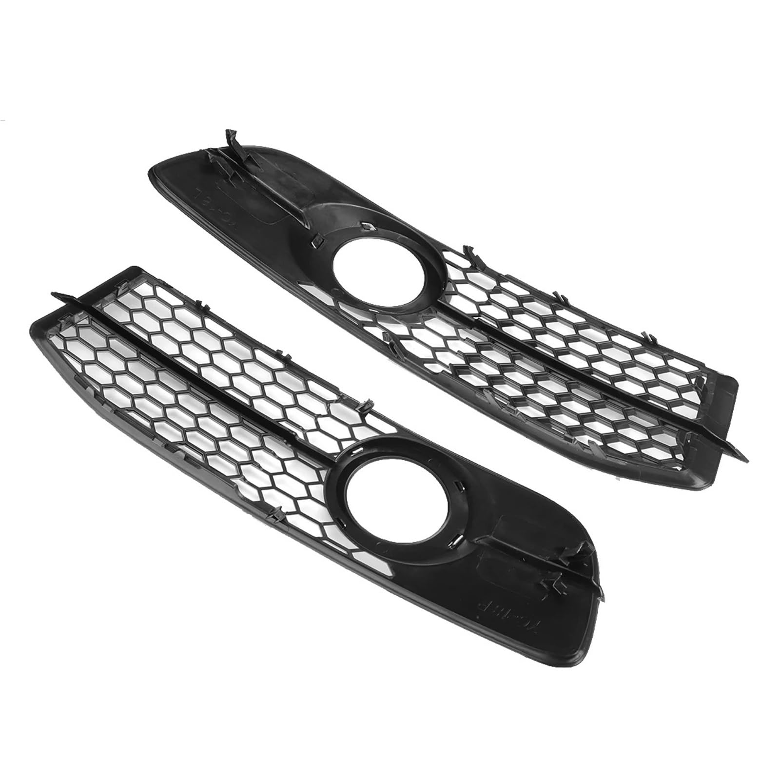 Griglia anteriore compatibile con Audi A6 C6 S-line S-Facelifted 2008-2011 Paraurti anteriore Fendinebbia Griglia di copertura della lampada a nido d'ape 4F0807681Q01C(Chrome Silver)