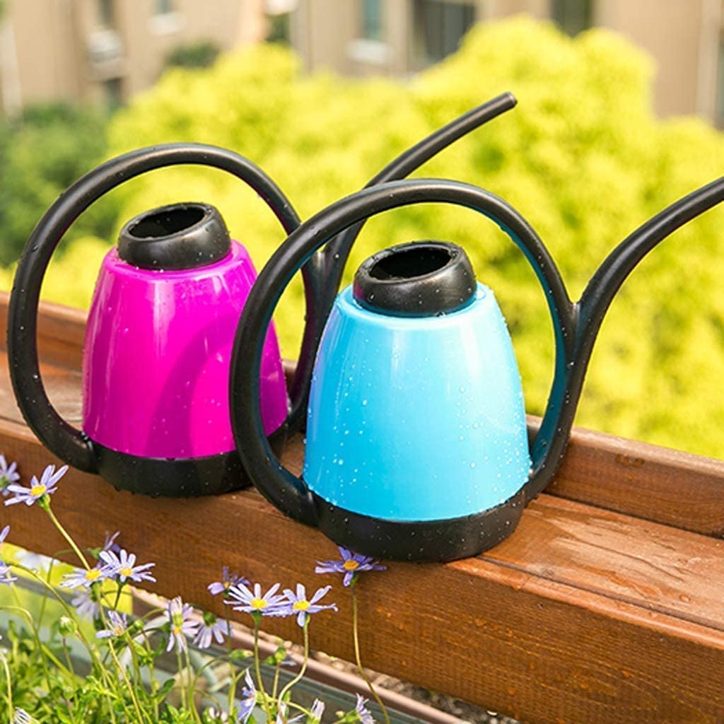 Arrosoir à long goulot pour extérieur, intérieur, jardin, cuisine, maison, fleurs, herbe, bonsaï, légumes, graines, semis, pot d'arrosage (bleu)