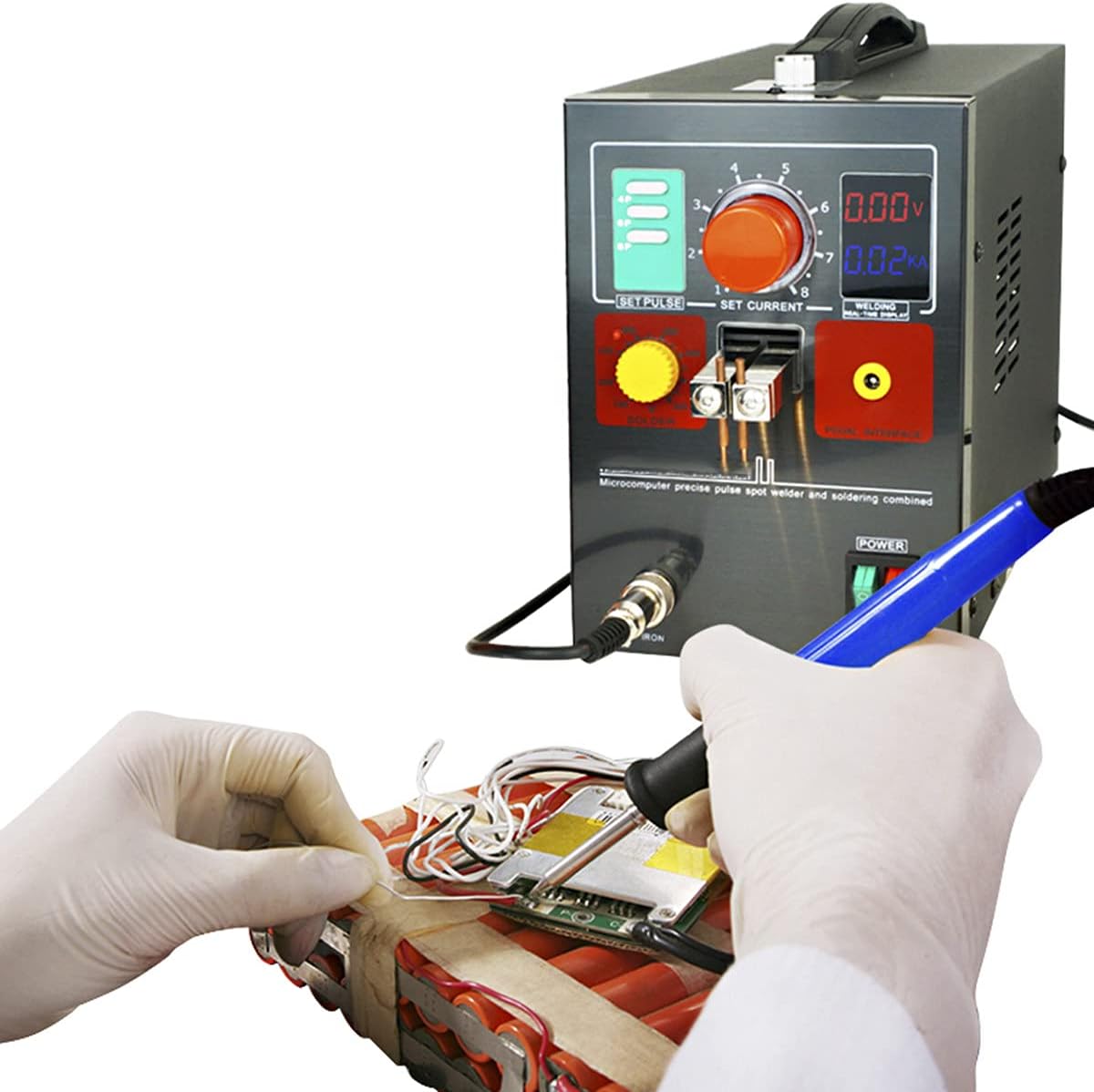 KLUFO 4.3KW Spot Welding Machine, Pulse Spot Welder with Soldering Pen, for 18650 Battery