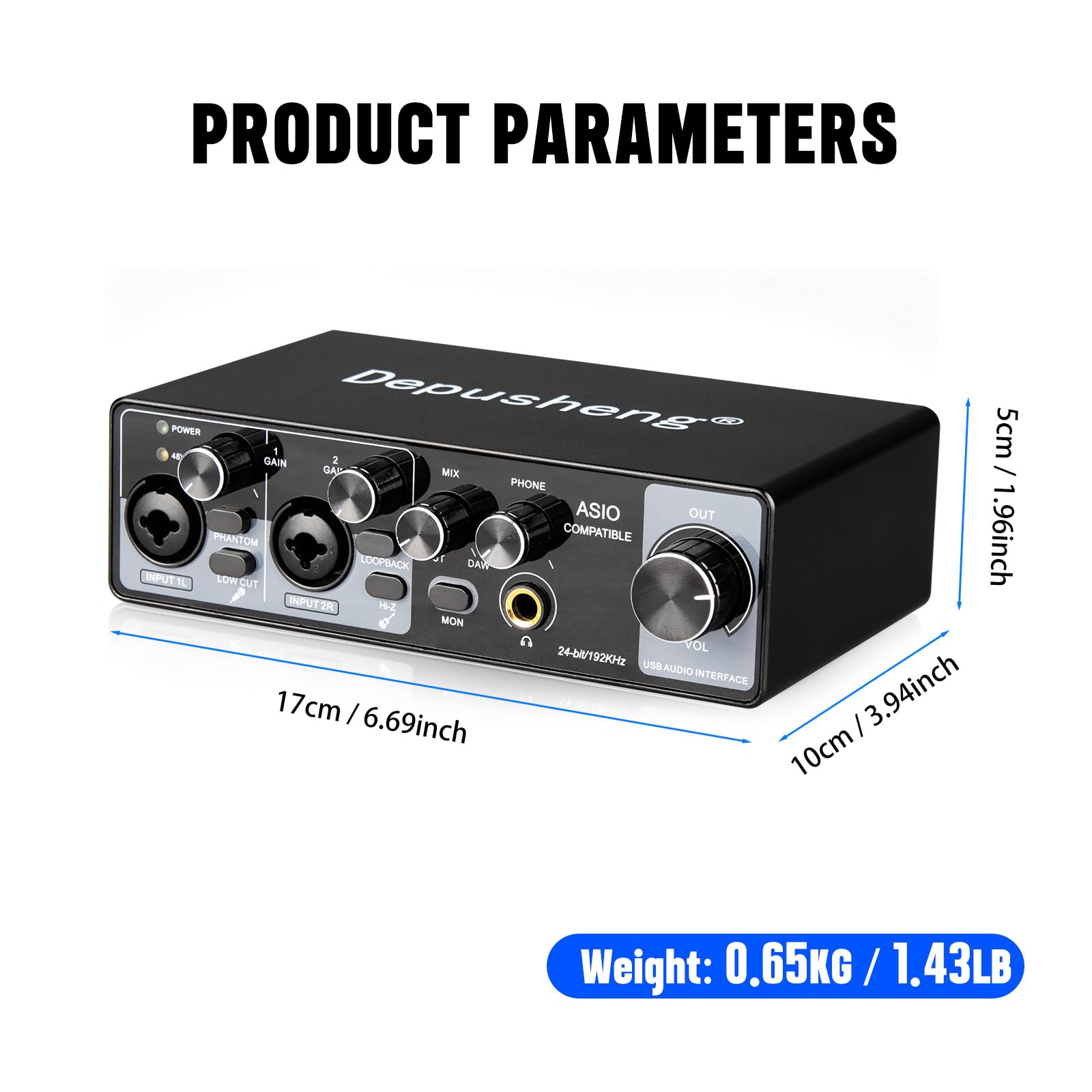 Depusheng USB Audio Interface with ASIO Drivers | Grabación de Audio, Uso en Estudio