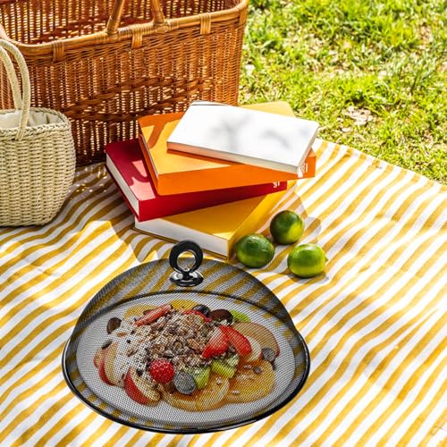 Wuweot 8 Pack Metal Mesh Food Cover, 10.8 Inch Outdoor Picnic Plate Serving Covers thumb #5
