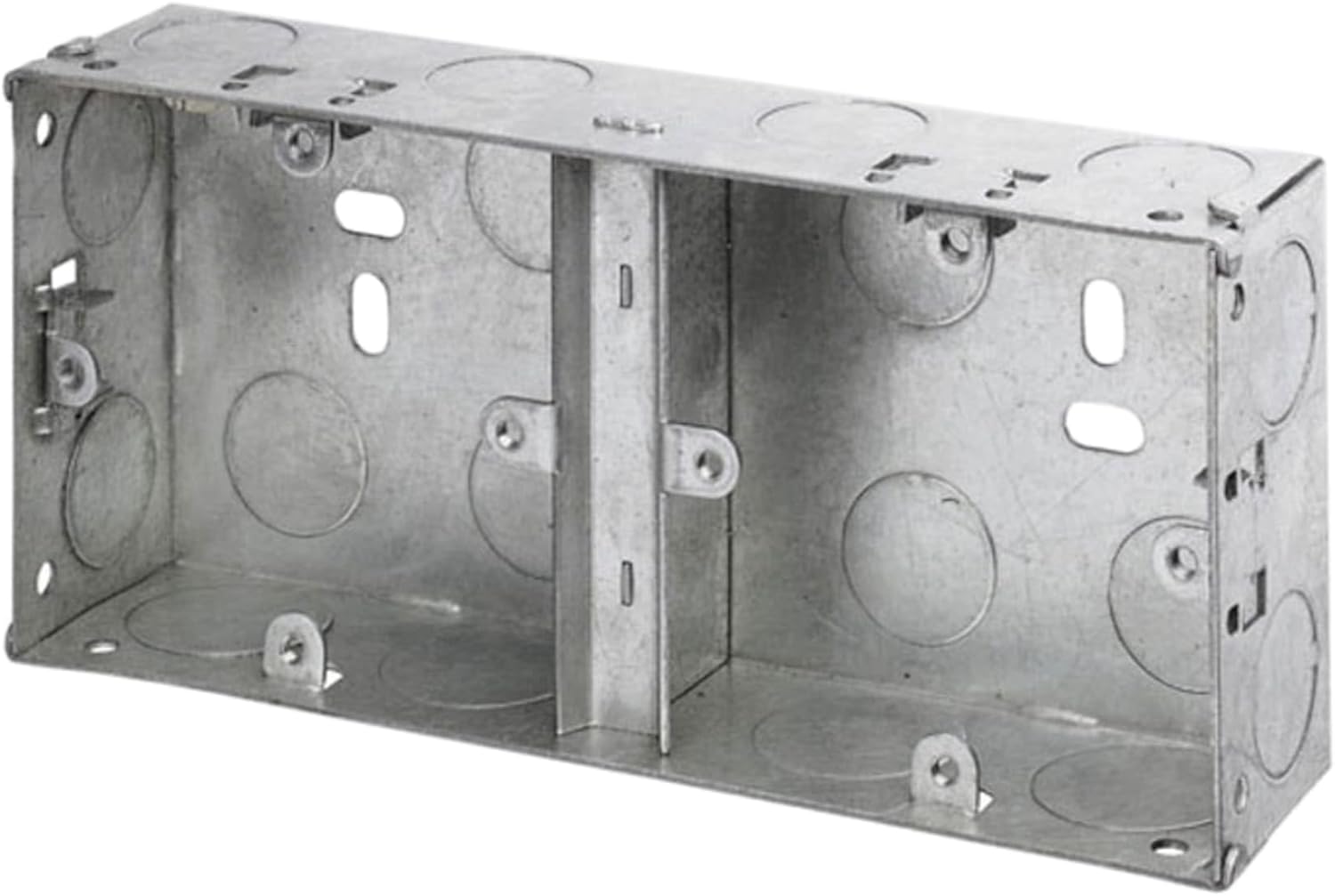 2 Gang Back Box Dencon Twin Gang 35mm Dual Metal Box Electrical Box Plug Lights