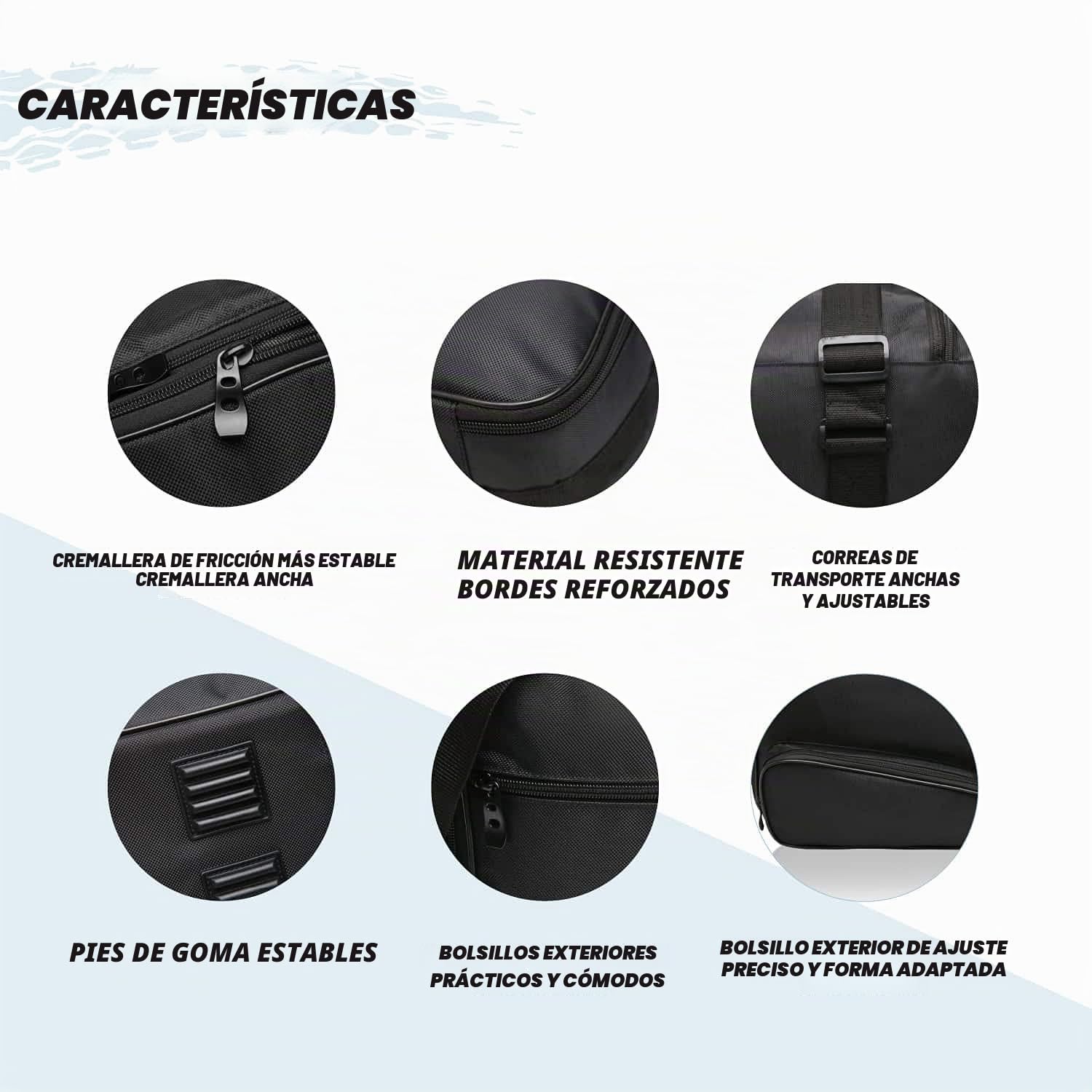 SET de 3 bolsas, bolsillos interiores adecuados para 2 maletas laterales moto (Vario) y 1 maleta moto (Vario / Top Case) de BMW K1200GT, R1200RT, R1250RT, K1300GT, K1600GT, K1600GTL - No. 17+18