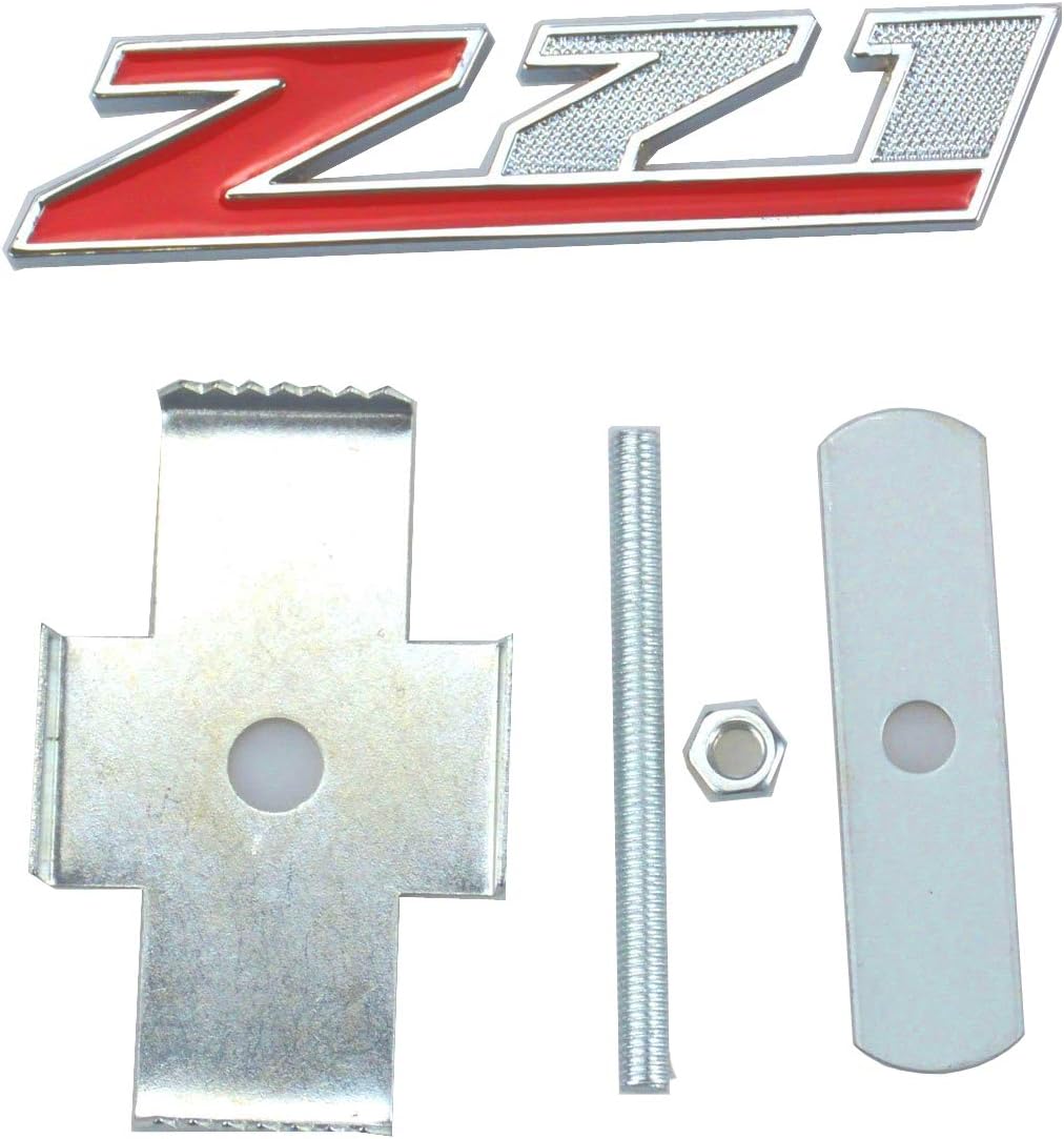 Aimoll 1PC Grille (Small) Z71 Emblem Badge for Gm Chevrolet Silverado 2500hd 3500hd Sierra Tahoe (Chrome Red)