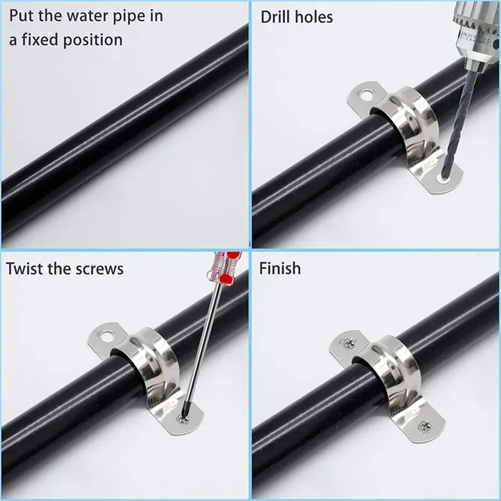 Collier De Serrage for Tube En U M5-M200, 20 Pièces Pour Tuyaux