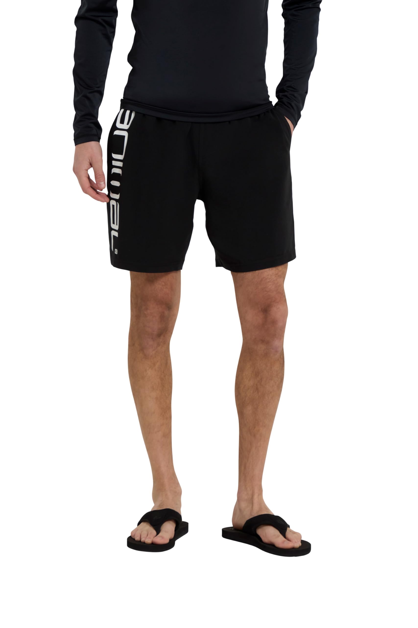 Animal Deep Dive Mens Boardshorts, Lightweight, Quick Dry & Mesh Lined Swim Trunks with Drawstring- Best for Surfing, Beach & Outdoors Black
