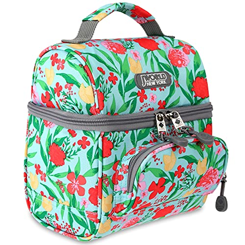 Image of J World Corey Kids Lunch Bag. Insulated Lunch-Box for Girls, Women, Flora