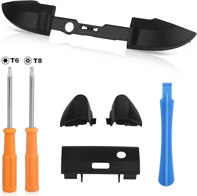 EEEKit Replacement LB RB LT RT Bumper Trigger Buttons Set, Bumper Buttons with T6 T8 Screwdriver Repair Parts Kit Compatible with Xbox Series X & Xbox Series S Controller