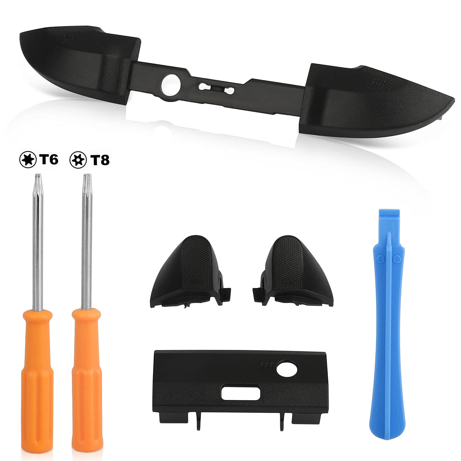 EEEKit Replacement LB RB LT RT Bumper Trigger Buttons Set, Bumper Buttons with T6 T8 Screwdriver Repair Parts Kit Compatible with Xbox Series X and S Controller