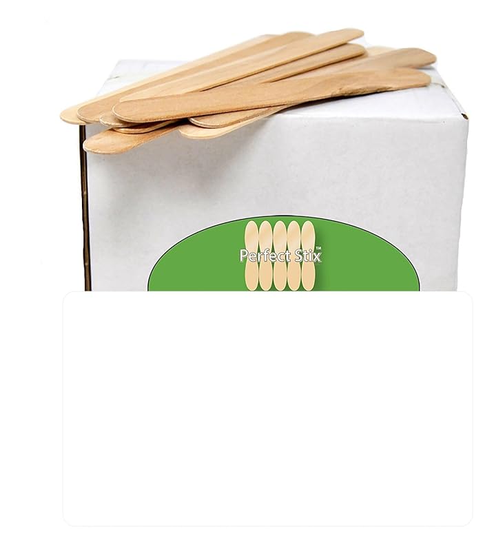 Perfect Stix Espátulas grandes para depilação com cera, 15,24 cm, pacote com 100