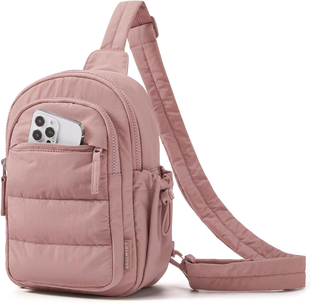 BAGSMART Bolso bandolera pequeño para mujer, bolso bandolera acolchado Hobo | Fanny Packs para viajes de senderismo, bolso de viaje diario para mujer