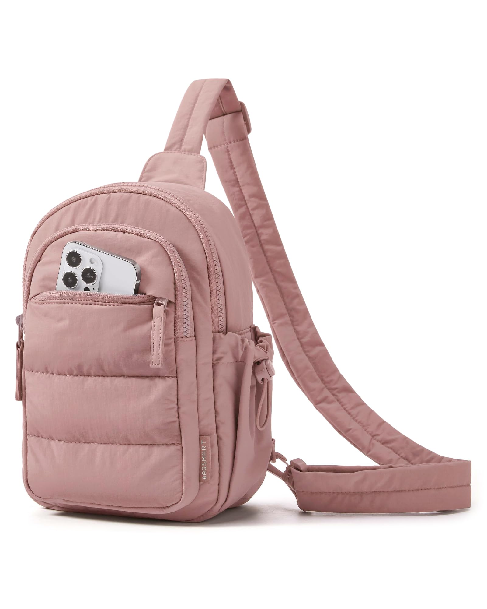 BAGSMART Small Sling Bag for Women Puffer Crossbody Bag Purses Hobo Handbag Fanny Packs for Travel Hiking