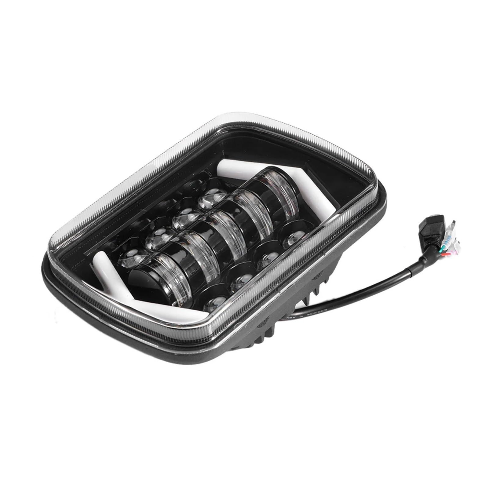Phare Principal Avant Phare LED Carré Universel 5x7 Pouces Double Faisceau avec Clignotant Intégré Projecteur Auto