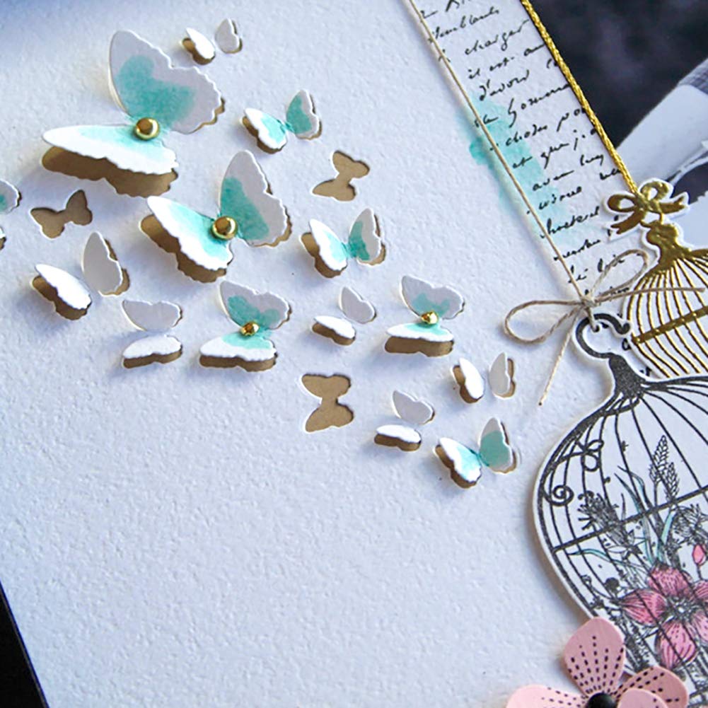 Bluelans Set Di Fustelle In Metallo A Forma Di Farfalla - Stencil Per Scrapbooking, Goffratura E Biglietti Fai Da Te, In Acciaio Al Carbonio, Dimensioni 6.5 X 10 Cm