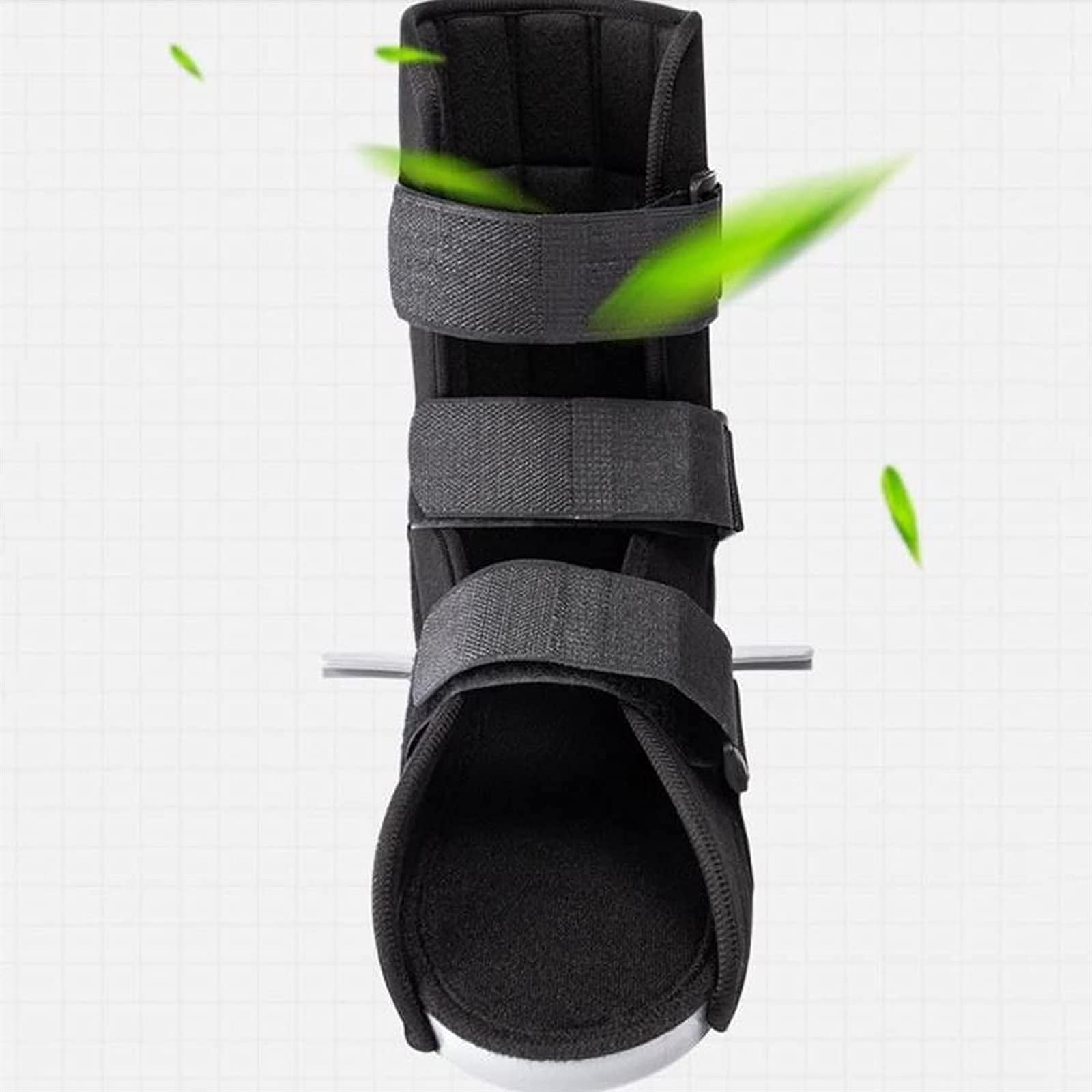 Bota ortopédica para fracturas, fijación de la articulación del Tobillo y el pie, Transpirable, fácil de Caminar, para recuperación posoperatoria de esguince de Tobillo Roto, Color Negro, L