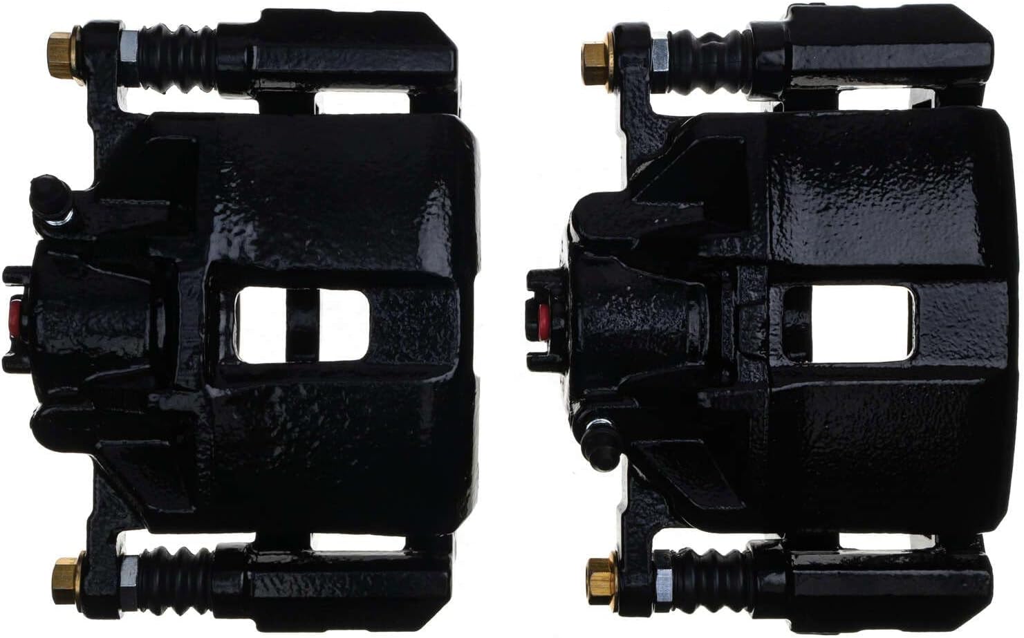 Power Stop S2584BLK Front Pair of High-Temp Black Powder Coated Calipers