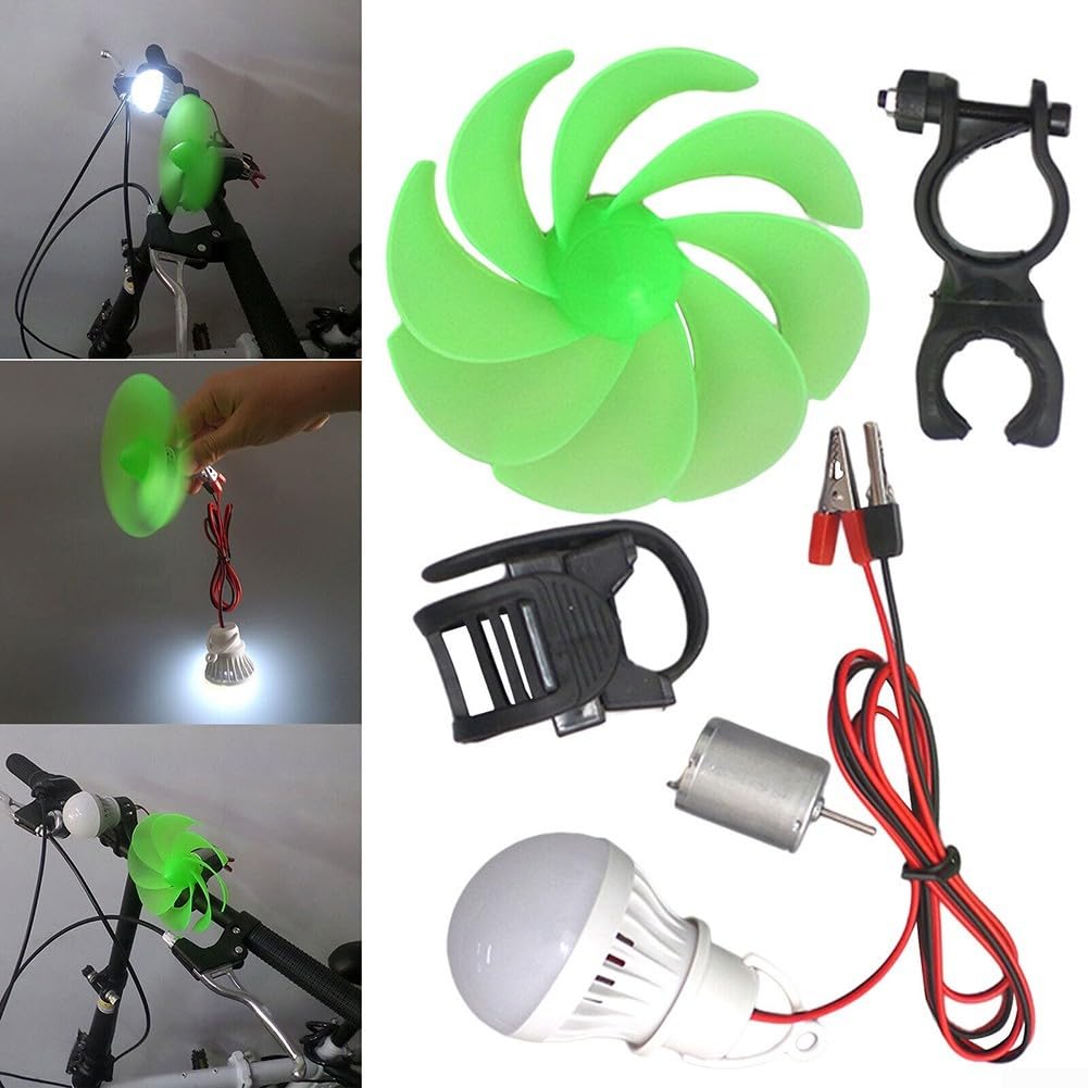 Générateur d'éolienne, mini lame de moteur d'éolienne avec ampoule, kit de bricolage, éolienne, générateur d'énergie alternative pour l'éducation