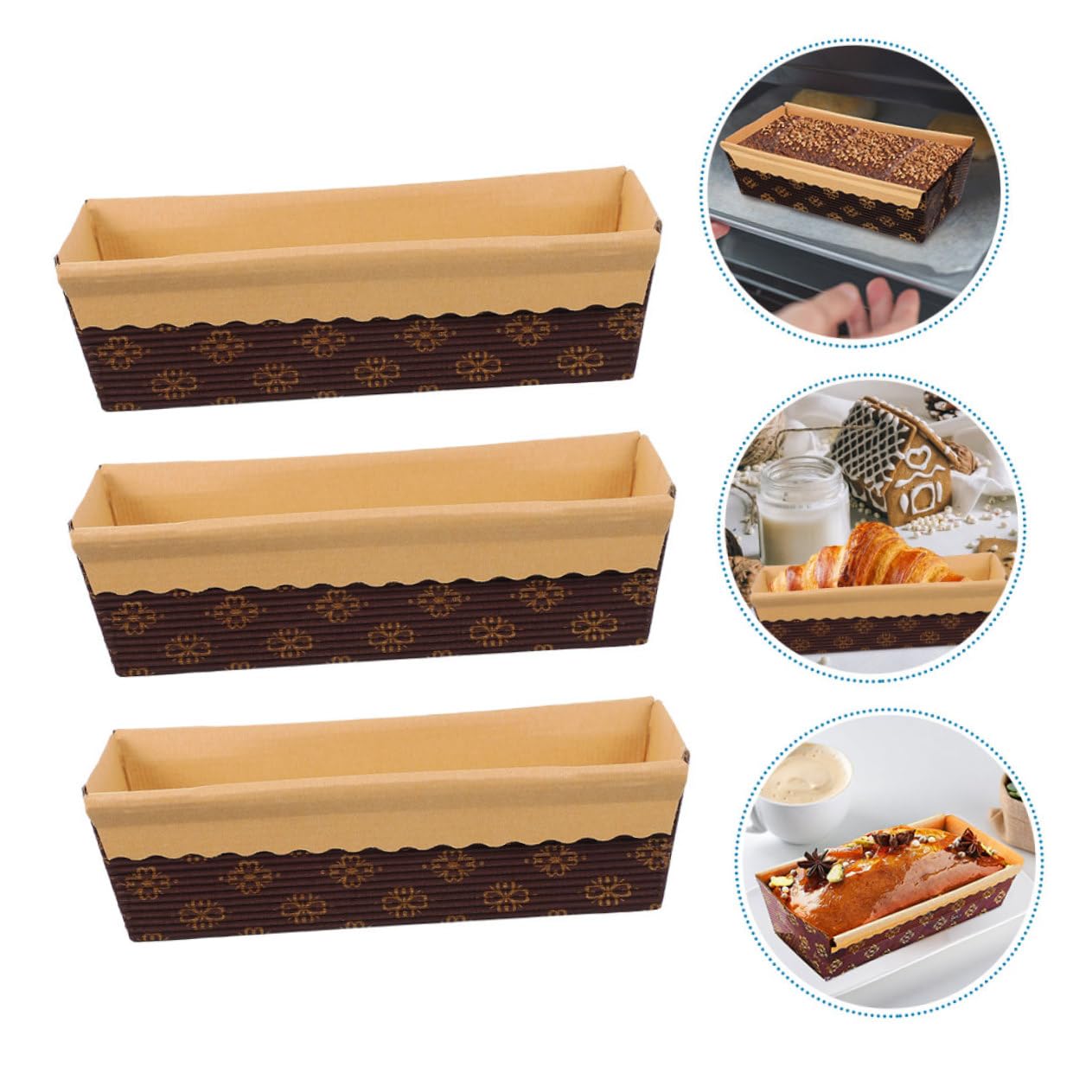 25 stampi per pane in carta, per, mini teglie, per teglie rettangolari, pirottini da forno rettangolari, da forno usa e getta Utilizzato per preparare dolci natalizi