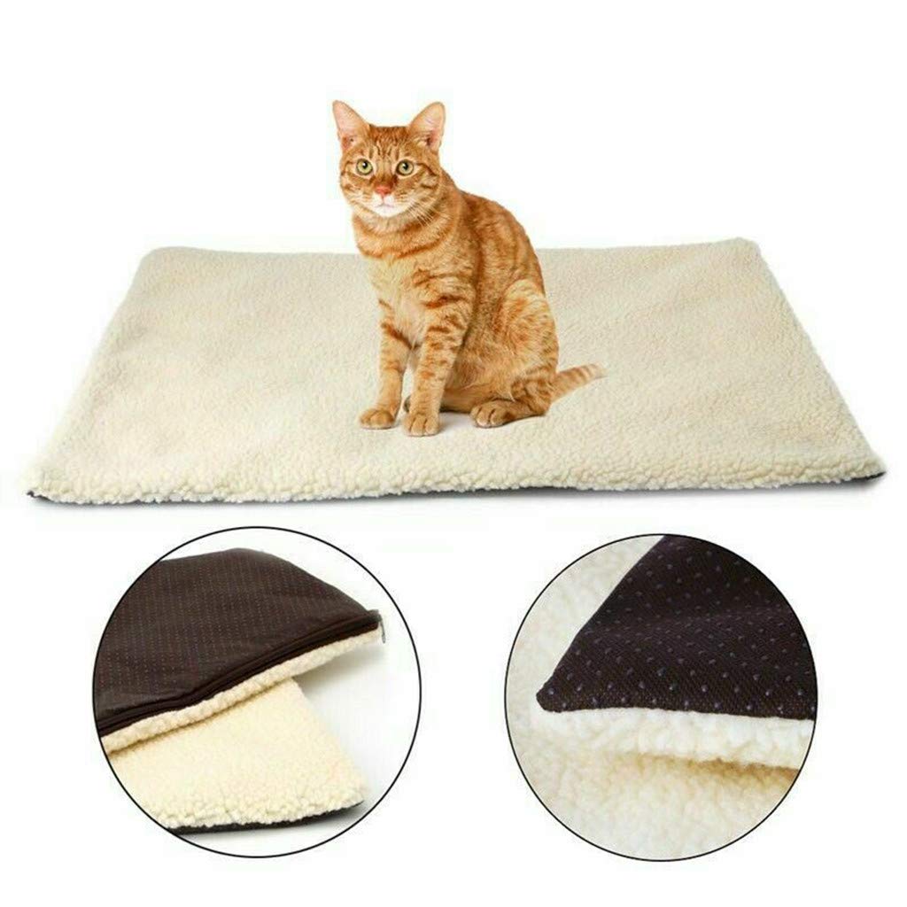 Crytech Pet Self Heating Pad for Cats Dogs, Fleece Self-Warming Pet Thermal  Throw Blanket Washable No Electricity Winter Warm Heater Heated Floor Mat