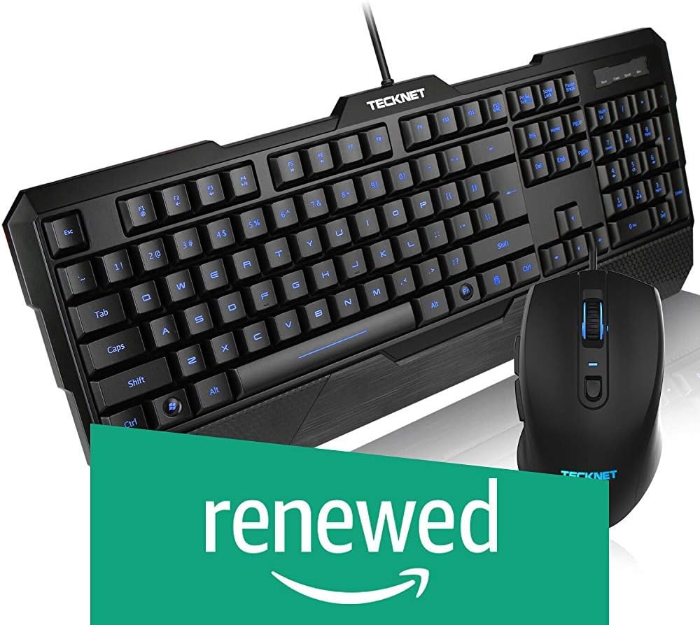 (Renewed) Tecknet X861 Kraken Illuminated Gaming Keyboard/Mouse Combo