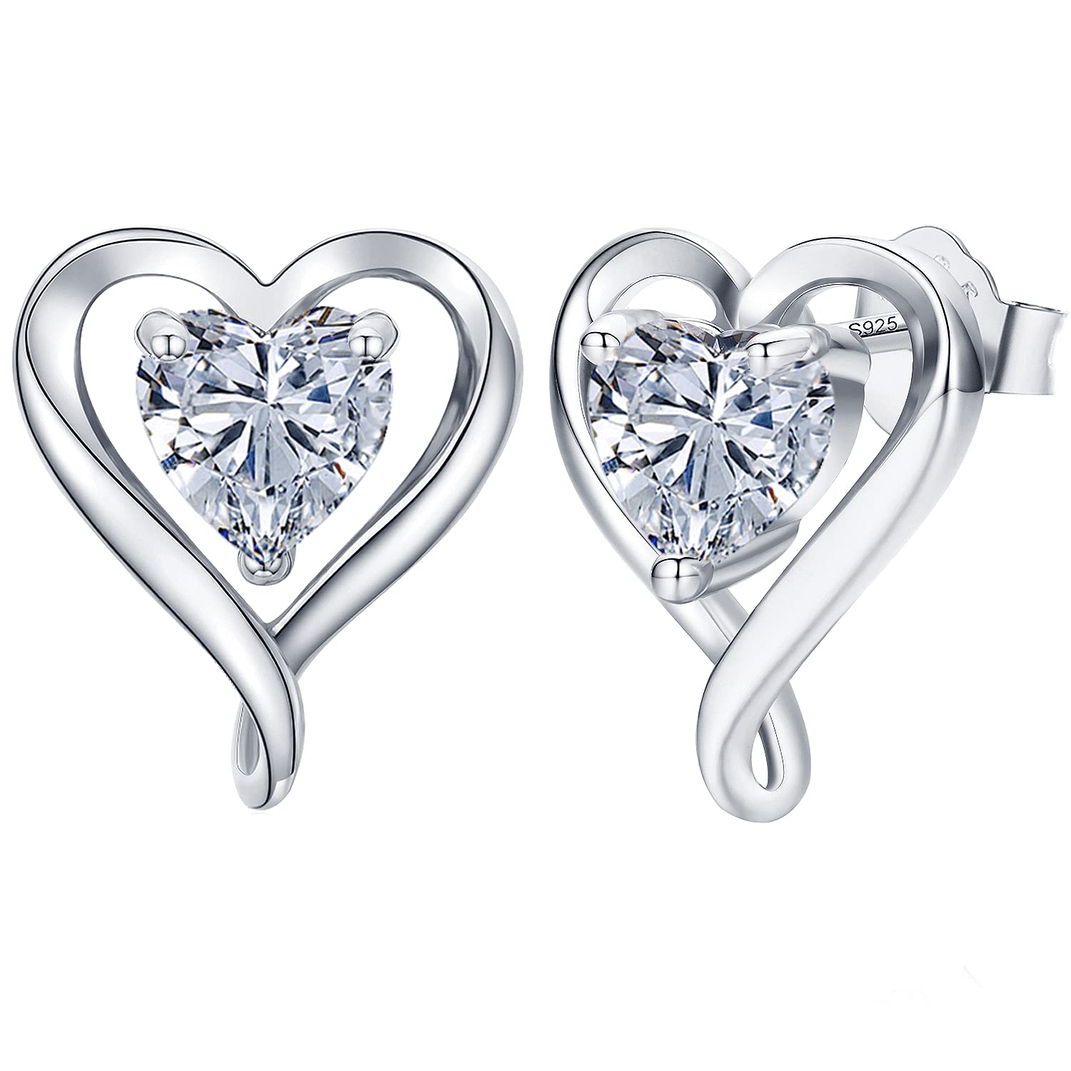 LAVUMO-Pendientes-Mujer-Plata-de-ley-925-Oro-rosa-Pendientes-Joyas-de-Mujer-Regalos-para-Esposa-Mama-Novia-en