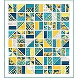 Easy and fun geometric quillt is made with 11 fabrics in yardage cuts (1/3 yard, 1/2 yard or 3/4 yard depending on quilt size) but can also be made with Layer Cakes. Additional yardage required for background/sashings. Sizes included are: wall/lap is...
