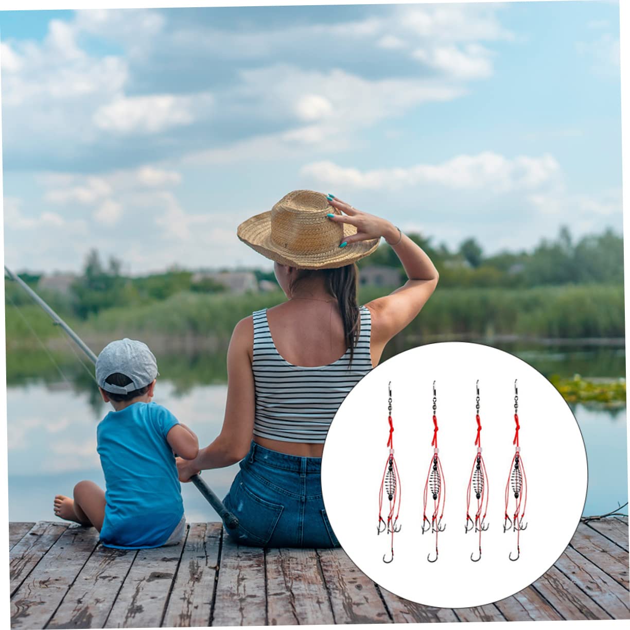 HANABASS Hameçon explosif de pêche Fishing peches swimbait leurres de pêche aux turluttes Crochet d'appâts de pêche appât d'eau salée matériel de pêche à l'appât Barbe de pêche