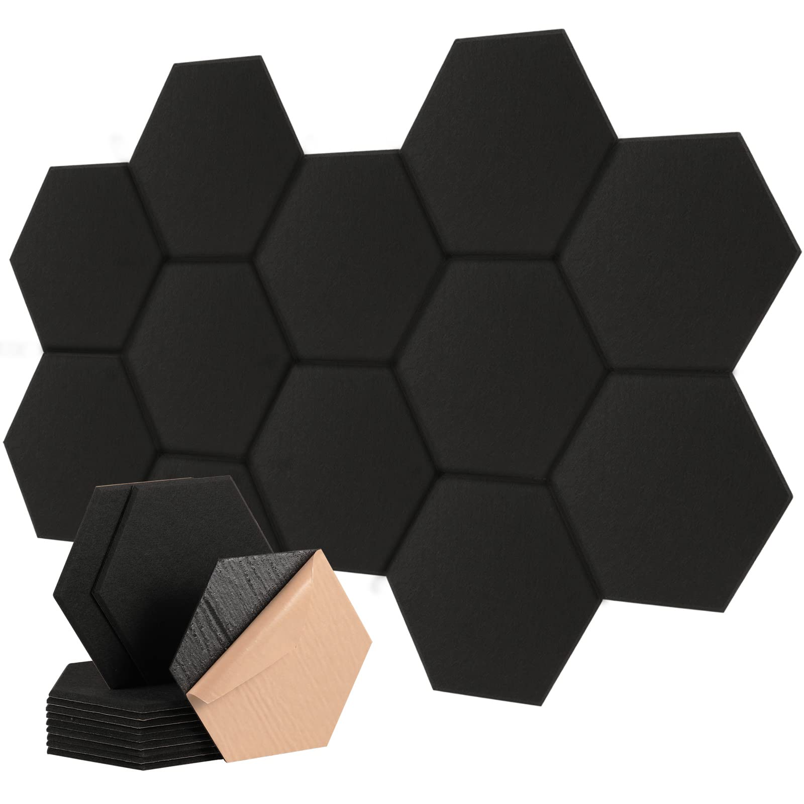 Buy Lagute 12Pcs SelfAdhesive Acoustic Panels, Hexagon Sound Proof