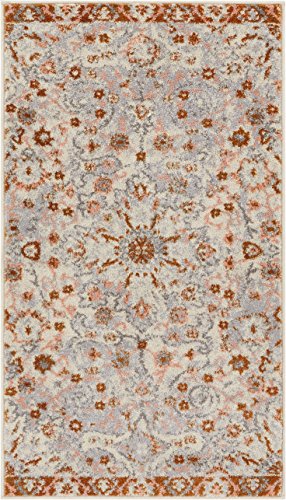 Well Woven Celestial Boho Medallion 2X4 (2'3" X 3'11") Area Rug Dusty Pink, Ivory, Grey Distressed Traditional Vintage Floral Oriental #TOP1